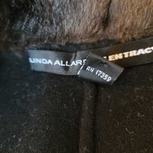 Wool Vest with Embroidery and Faux Fur Collar, Size Medium - Picture 9 of 10